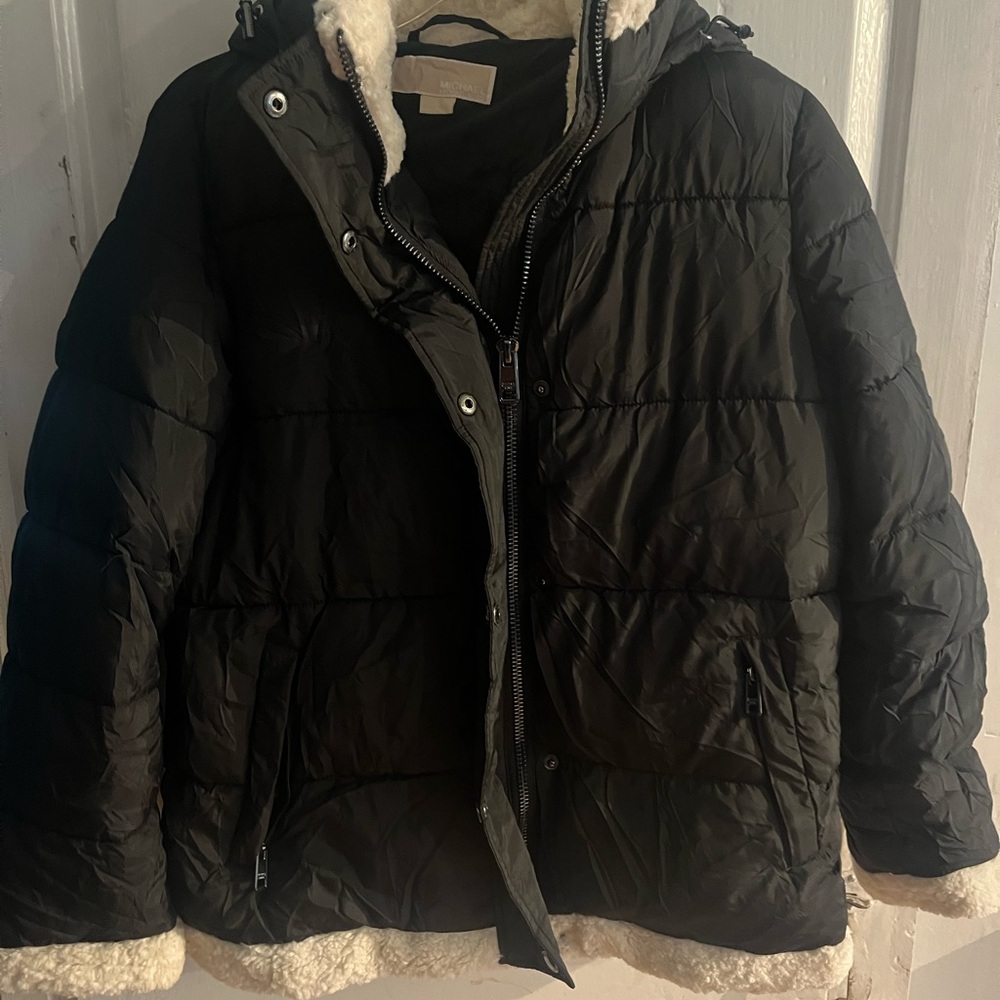 Michael Kors Black Jacket with Tan Label